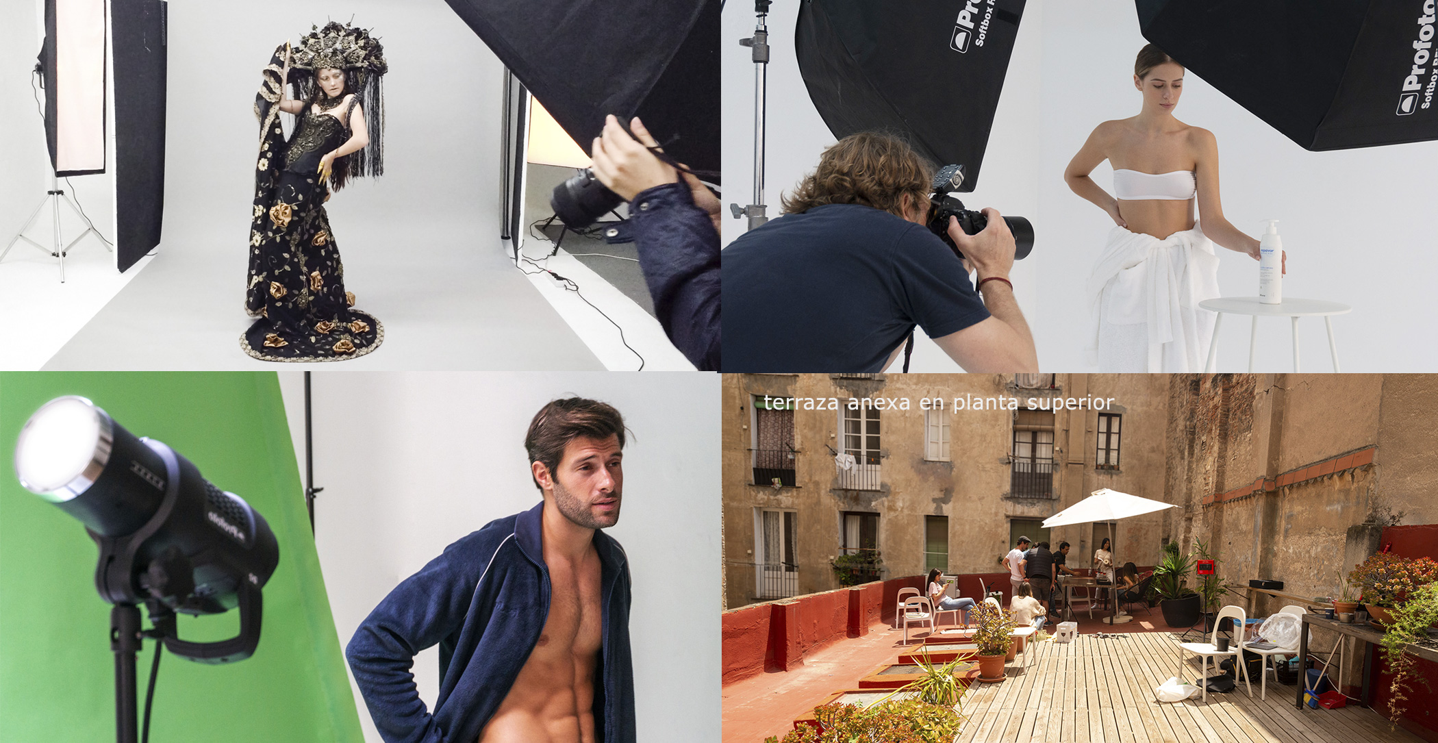 Alquiler estudio fotográfico en Barcelona con terraza opcional. Estudio 3